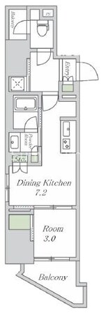 谷町四丁目駅 徒歩5分 14階の物件間取画像